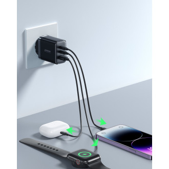 Rychlá nabíječka Joyroom JR-TCF10 2x USB-C USB-A 32W - černá