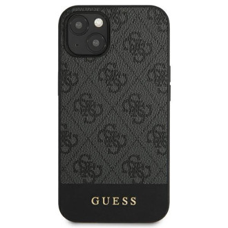 Guess GUHCP13MG4GLGR iPhone 13 6,1&quot; šedý/šedý pevný obal 4G Stripe Collection