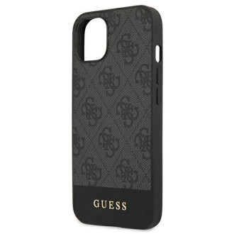 Guess GUHCP13MG4GLGR iPhone 13 6,1&quot; šedý/šedý pevný obal 4G Stripe Collection