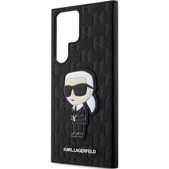 Karl Lagerfeld KLHCS23LSAKLHKPK S23 Ultra S918 pevné pouzdro černo/černé Saffiano Monogram Ikonik