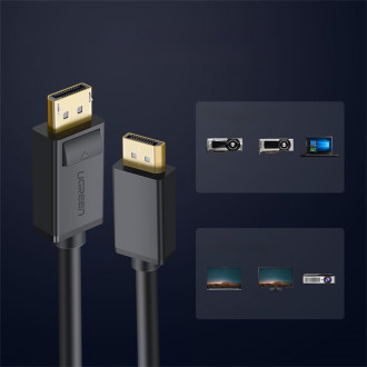 DisplayPort kabel - DisplayPort Ugreen DP102 4K 1m - černý