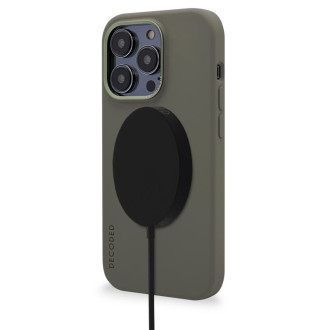 Decoded - silikonové ochranné pouzdro pro iPhone 14 Pro Max kompatibilní s MagSafe (olivový)