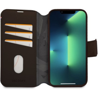 Dekódovaná odnímatelná peněženka – MagSafe kompatibilní kožené ochranné pouzdro pro iPhone 14 Plus (hnědé)