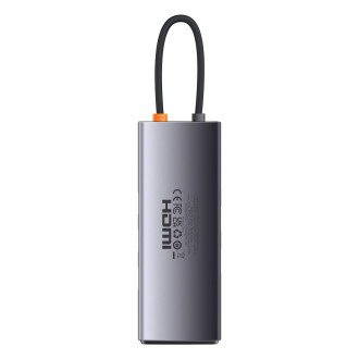 HUB 8v1 Baseus StarJoy USB-C na USB-C PD / 3x USB-A / HDMI / RJ-45 / SD TF - šedý