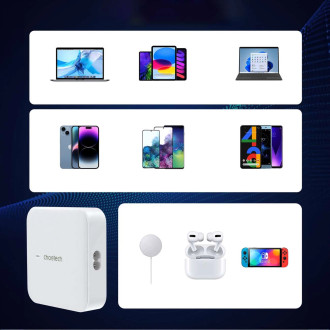 Choetech PD8008 100W GaN rychlonabíječka 2x USB-A / 2x USB-C - bílá