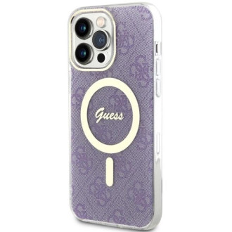 Guess GUHMP14XH4STU iPhone 14 Pro Max 6,7&quot; fialový/fialový pevný obal 4G MagSafe