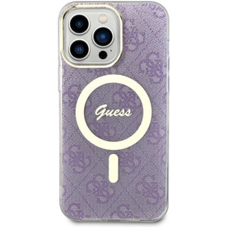 Guess GUHMP14XH4STU iPhone 14 Pro Max 6,7&quot; fialový/fialový pevný obal 4G MagSafe