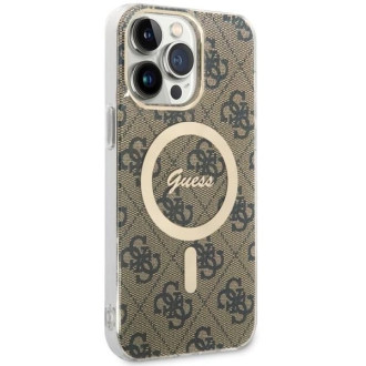 Guess GUHMP14XH4STW iPhone 14 Pro Max 6,7&quot; hnědý/hnědý pevný obal 4G MagSafe