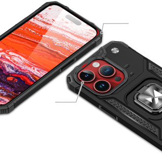 Pouzdro Wozinsky Ring Armor iPhone 15 Pro Max Ring Armor – černé