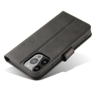 Peněženka se stojánkem pro iPhone 15 Pro Max Magnet Case – černá