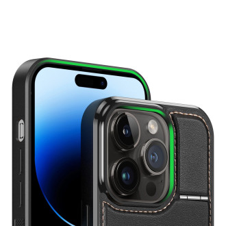 Peněženka 3v1 se stojánkem pro iPhone 14 Pro MagSafe RFID Blocker Dux Ducis Rafi Mag - černá