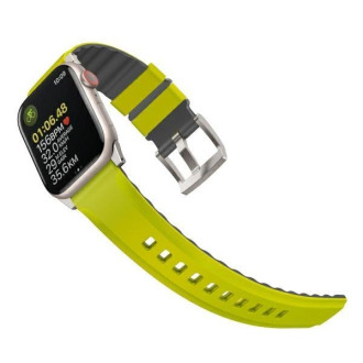Uniq Linus Band Apple Watch Series 1/2/3/4/5/6/7/8/SE/SE2/Ultra 42/44/45/49 mm Airosoft Silikonová Lime Green/Lime Green