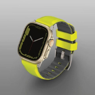 Uniq Linus Band Apple Watch Series 1/2/3/4/5/6/7/8/SE/SE2/Ultra 42/44/45/49 mm Airosoft Silikonová Lime Green/Lime Green