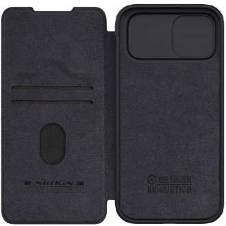 Nillkin Qin Pro Leather Flip Cover Cover Case pro iPhone 15 – černý