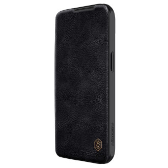 Nillkin Qin Pro Leather Flip Cover Cover Case pro iPhone 15 – černý