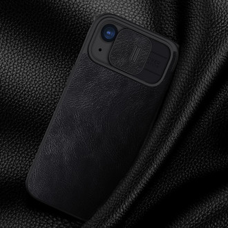 Nillkin Qin Pro Leather Flip Cover Cover Case pro iPhone 15 – černý