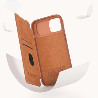 Nillkin Qin Pro Leather Flip Cover Cover Case pro iPhone 15 – černý