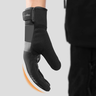 Zateplené rukavice na sportovní telefon (vel. L) - černé
