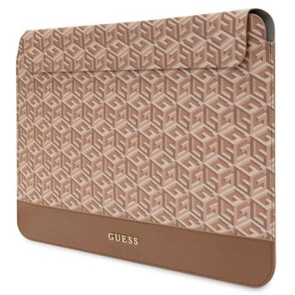 Pouzdro Guess GCube Stripes pro 14&quot; notebook - hnědé