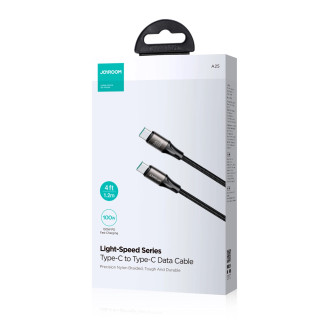 Joyroom Light-Speed ​​​​Series SA25-CC5 100W kabel USB-C / USB-C 1,2 m – černý