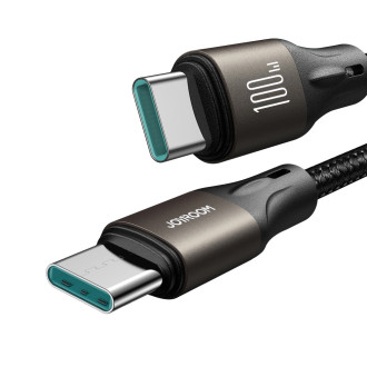 Joyroom Light-Speed ​​​​Series SA25-CC5 100W kabel USB-C / USB-C 1,2 m – černý