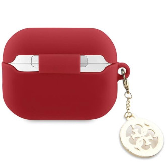 Guess GUAP23DSLGHDF kryt AirPods Pro 2 červený 3D Rubber 4G Diamond Charm