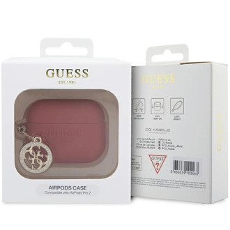Guess GUAP23DSLGHDF kryt AirPods Pro 2 červený 3D Rubber 4G Diamond Charm