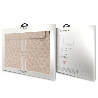 Pouzdro Guess GUCS16P4RPSP 16&quot; růžové/růžové 4G Printed Stripes