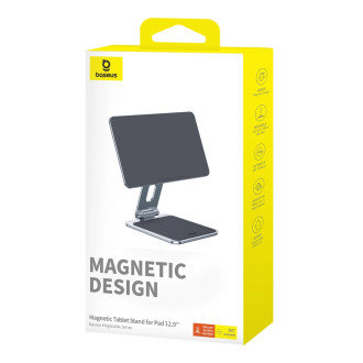 Magnetický skládací stojan Baseus MagStable pro 12,9" tablety - šedý