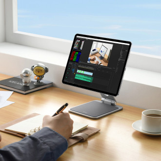 Magnetický skládací stojan Baseus MagStable pro 12,9" tablety - šedý