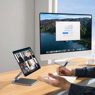 Magnetický skládací stojan Baseus MagStable pro 12,9" tablety - šedý