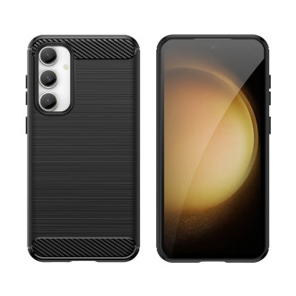Ohebné pouzdro s karbonovým vzorem pro Samsung Galaxy S23 FE Carbon Case - černé