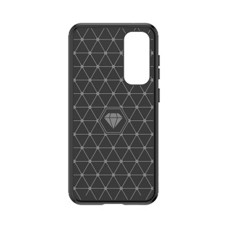 Ohebné pouzdro s karbonovým vzorem pro Samsung Galaxy S23 FE Carbon Case - černé