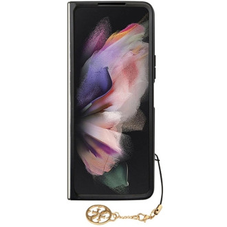 Guess GUHCZFD5GF4GBR F946 Z Fold5 hnědé/hnědé pevné pouzdro 4G Charms Collection