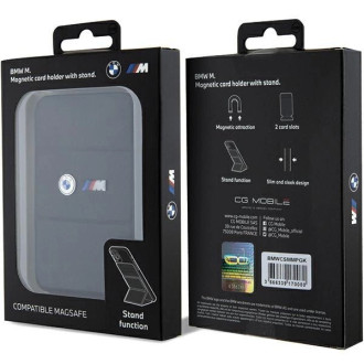 BMW Wallet Card Slot Stand Case BMWCSMMPGK Case - černá MagSafe M Edition Collection