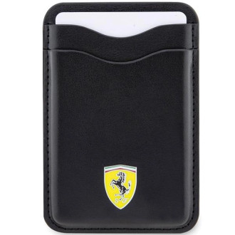 Ferrari Wallet Card Slot Pouzdro FEWCMRSIK - černá kolekce MagSafe Leather 2023