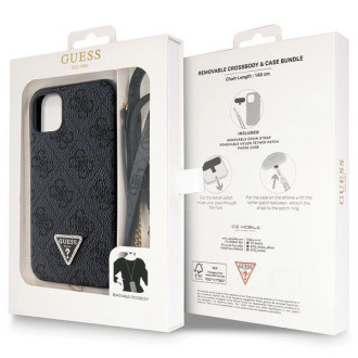 Pouzdro Guess GUHCN61P4TDSCPK pro iPhone 11 / Xr - černé crossbody 4G kovové logo