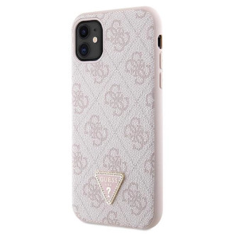 Pouzdro Guess GUHCN61P4TDSCPP pro iPhone 11 / Xr - růžové crossbody 4G kovové logo