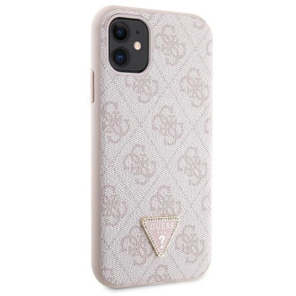 Pouzdro Guess GUHCN61P4TDSCPP pro iPhone 11 / Xr - růžové crossbody 4G kovové logo