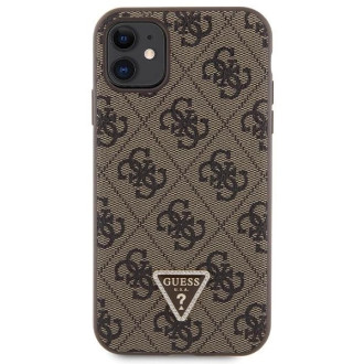 Pouzdro Guess GUHCN61P4TDSCPW pro iPhone 11 / Xr – hnědé crossbody 4G kovové logo