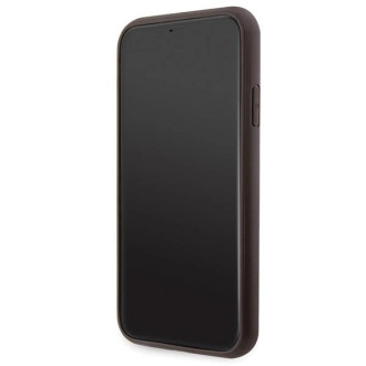 Pouzdro Guess GUHCN61P4TDSCPW pro iPhone 11 / Xr – hnědé crossbody 4G kovové logo