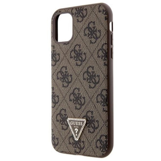 Pouzdro Guess GUHCN61P4TDSCPW pro iPhone 11 / Xr – hnědé crossbody 4G kovové logo