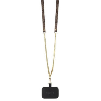 Pouzdro Guess GUHCN61P4TDSCPW pro iPhone 11 / Xr – hnědé crossbody 4G kovové logo