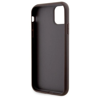 Pouzdro Guess GUHCN61P4TDSCPW pro iPhone 11 / Xr – hnědé crossbody 4G kovové logo
