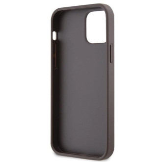 Pouzdro Guess GUHCP12MP4TDSCPW pro iPhone 12 / 12 Pro – hnědé crossbody 4G kovové logo