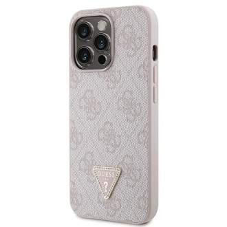 Pouzdro Guess GUHCP13LP4TDSCPP pro iPhone 13 Pro / 13 - růžové Crossbody 4G kovové logo
