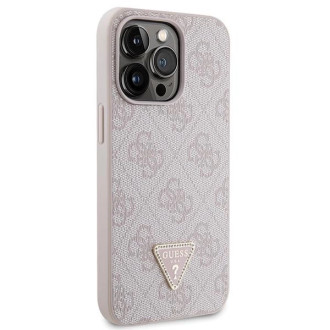 Pouzdro Guess GUHCP13LP4TDSCPP pro iPhone 13 Pro / 13 - růžové Crossbody 4G kovové logo