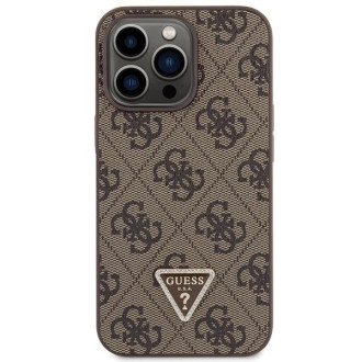 Pouzdro Guess GUHCP13LP4TDSCPW pro iPhone 13 Pro / 13 – hnědé Crossbody 4G kovové logo