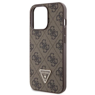 Pouzdro Guess GUHCP13LP4TDSCPW pro iPhone 13 Pro / 13 – hnědé Crossbody 4G kovové logo