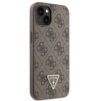 Pouzdro Guess GUHCP13MP4TDSCPW pro iPhone 13 - hnědé Crossbody 4G kovové logo